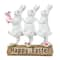 Glitzhome&#xAE; 9.25&#x22; Easter Triple Bunny Table D&#xE9;cor